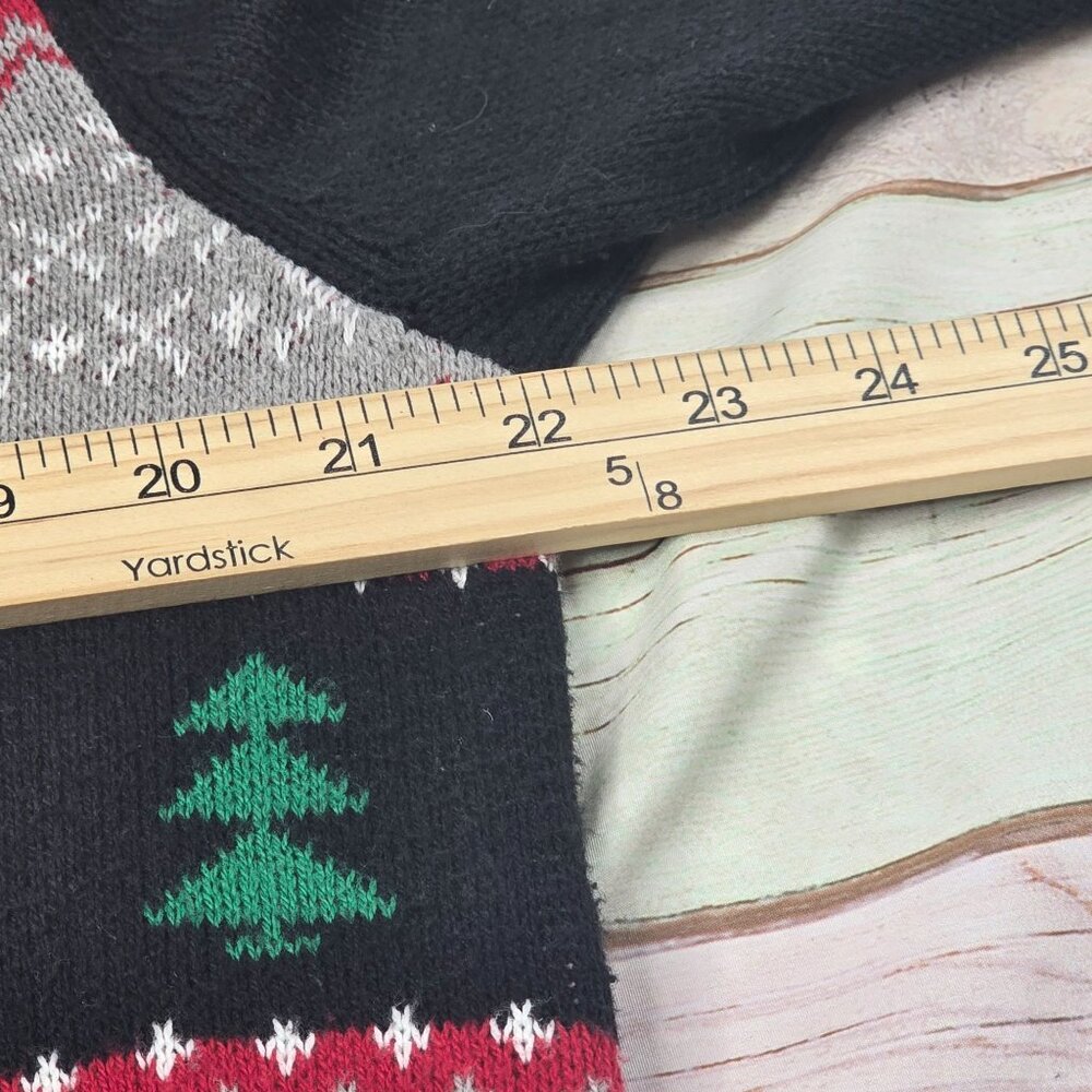 Santa Claws Ugly Christmas Sweater XL Cat Design Red Black Green - Picture 6 of 7